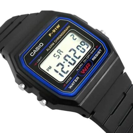 Reloj Casio F-91W negro digital clásico con correa de resina