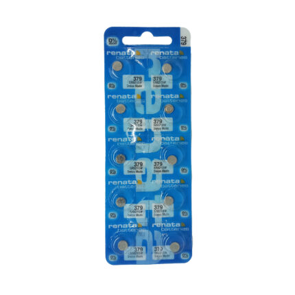 Pilas Renata 379 / SR521SW – Pack 10 originales para relojes y aparatos