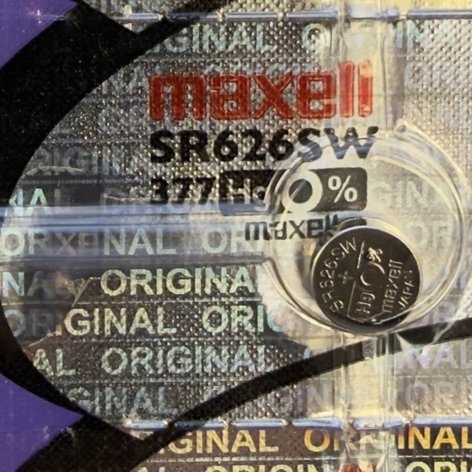 Pila Maxell SR626SW – Unidad Pila Maxell SR626SW – Unidad, batería de óxido de plata 1.55 V para relojes de precisión.