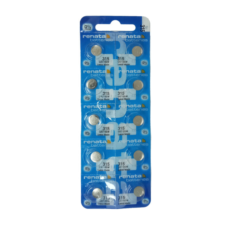 Pilas Renata tipo 315 / SR716SW, pack de 10 unidades originales para relojes y aparatos electrónicos
