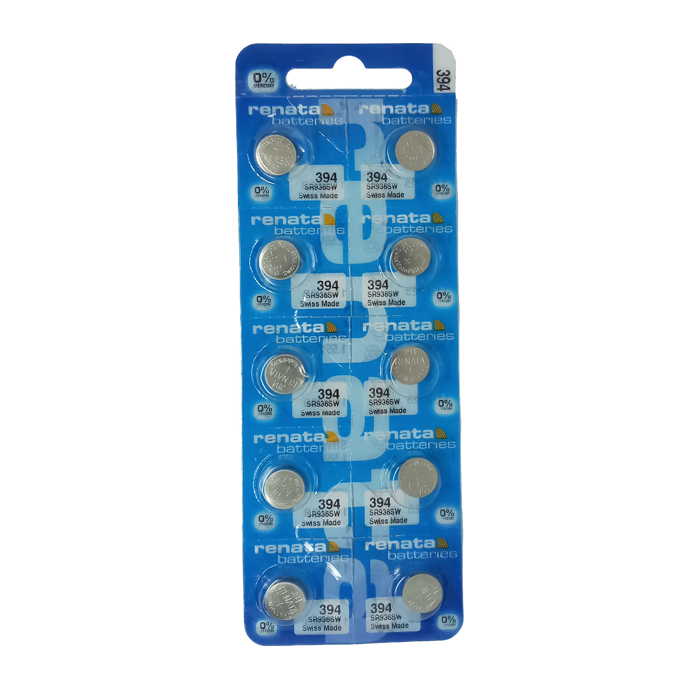 Renata 394 / SR936SW Pilas Renata tipo 394 / SR936SW, pack de 10 unidades originales para relojes y aparatos electrónicos