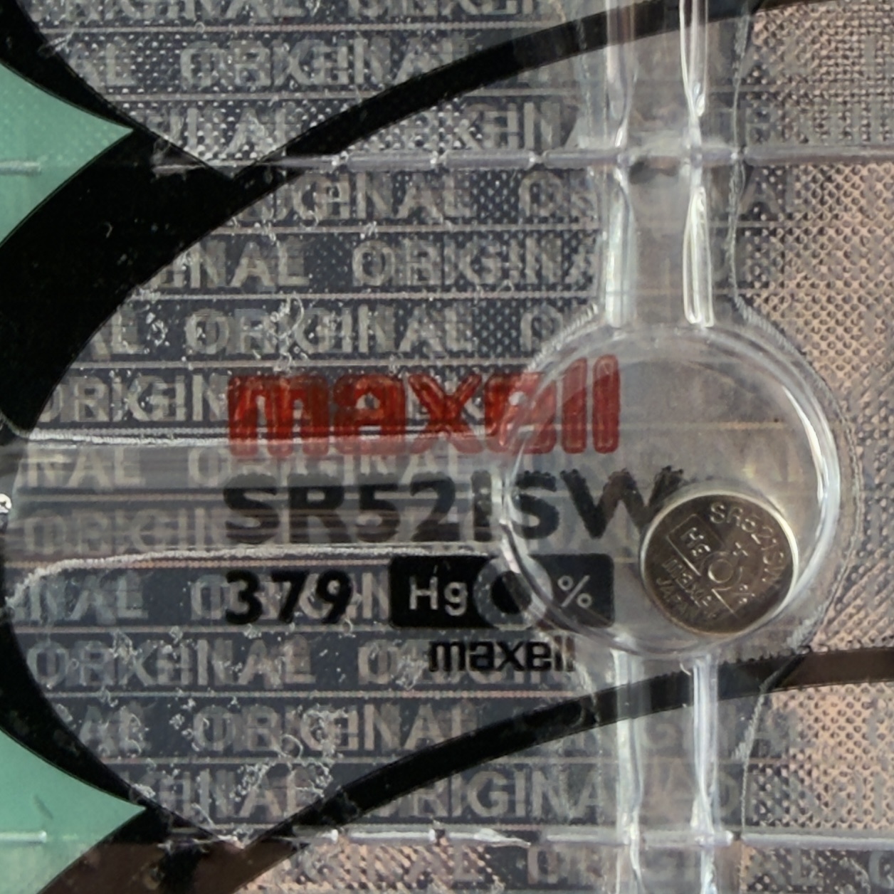 Pila Maxell SR521SW / 379 Pila Maxell SR521SW / 379 – Unidad