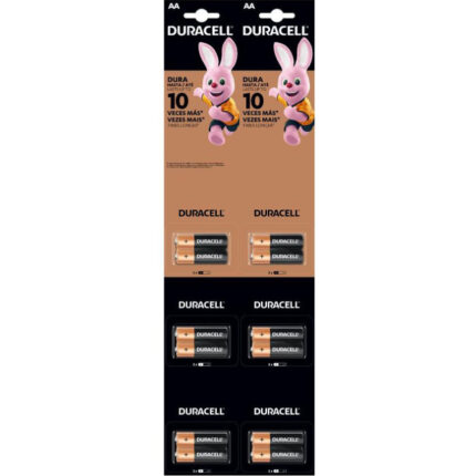 Pack de 12 pilas Duracell AA alcalinas originales, ideales para controles remotos, linternas y otros aparatos electrónicos