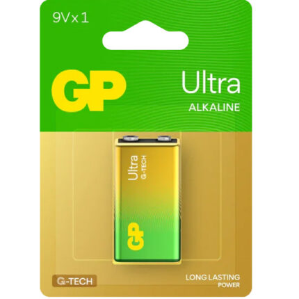 Batería 9V GP original alcalina, ideal para detectores de humo, radios y otros aparatos electrónicos