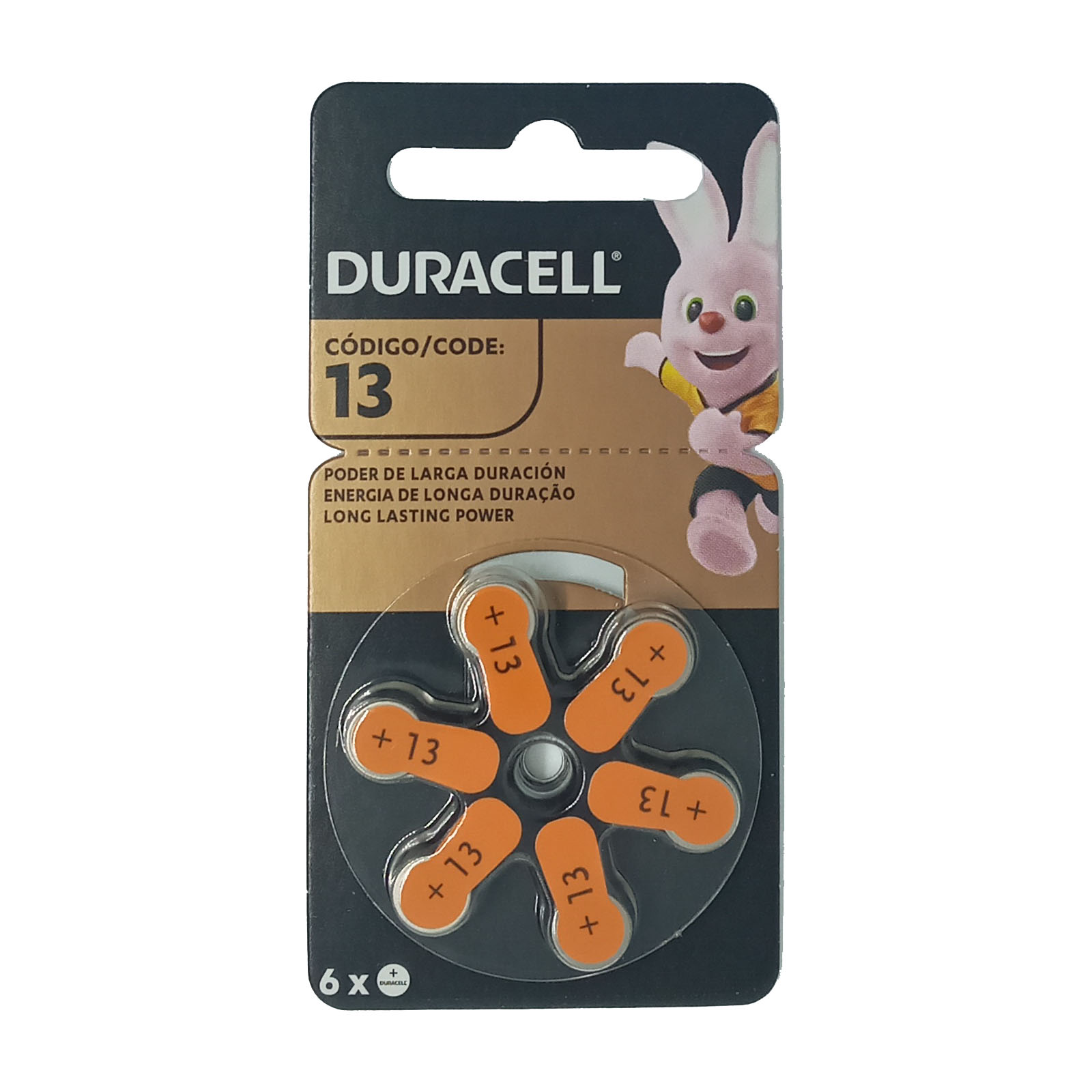 Duracel 13 Pilas Duracell tipo 13 para audífonos, pack de 6 unidades originales