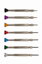 Set de 7 destornilladores relojeros con hojas reversibles para reparación de relojes