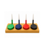 Set de 4 aceiteras con pines para relojería y base de madera - Imagen 2