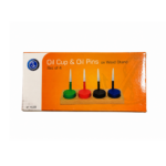 Set de 4 aceiteras para relojería con pines y base de madera